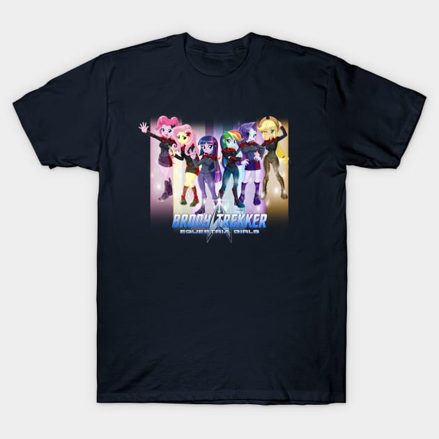 Brony Trekker: Equestria Girls Group Ver. T-Shirt by CaptRicoSakara